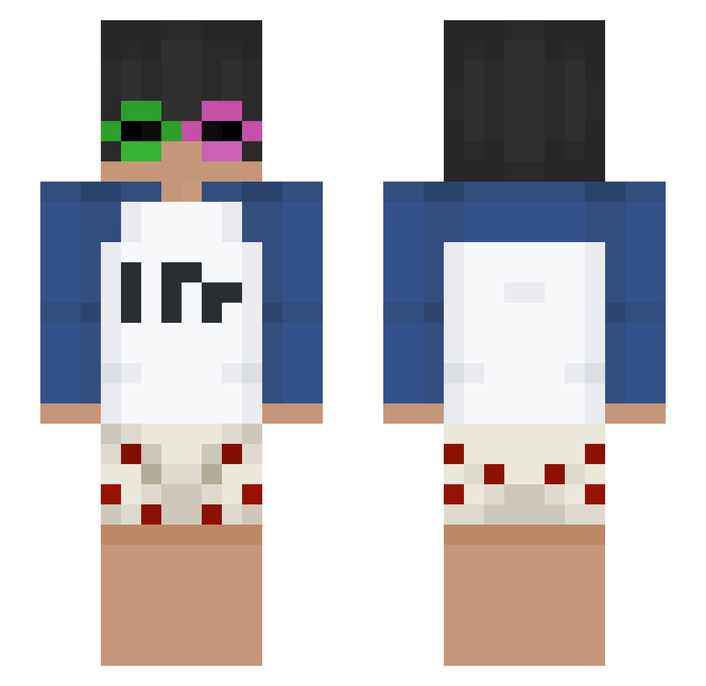lokyin1014 Minecraft skin, front and back view