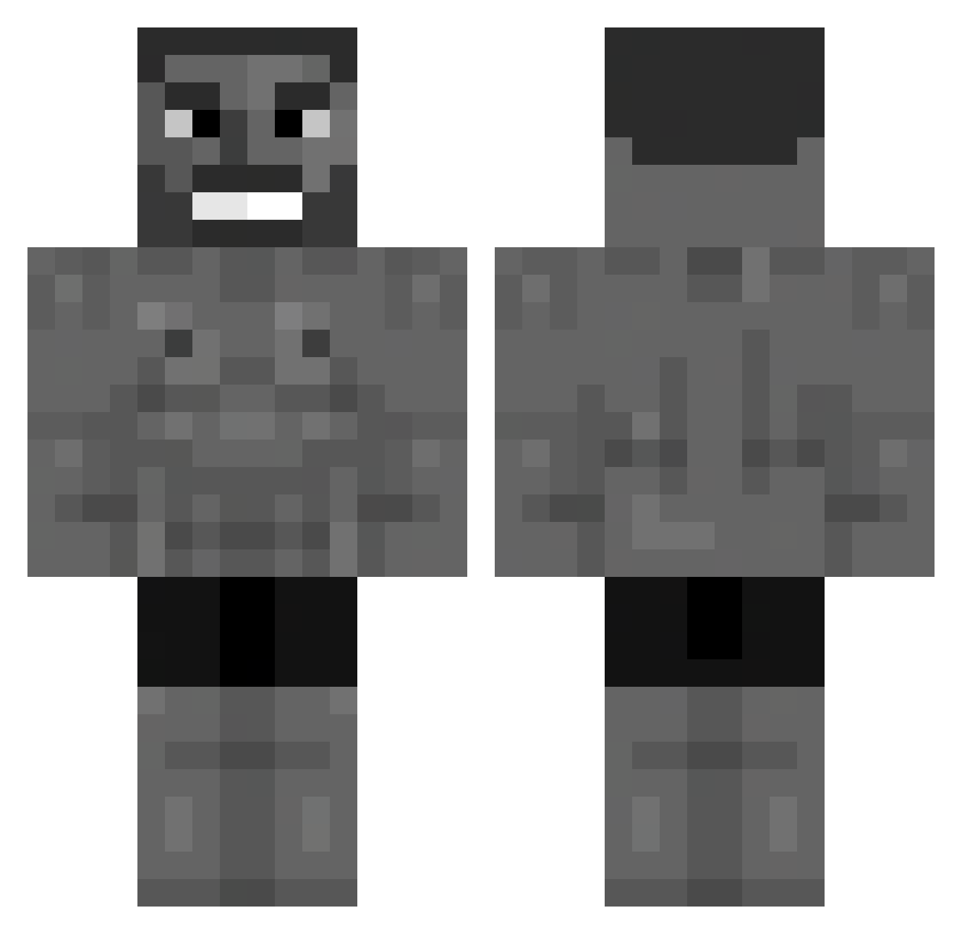 saggoN Minecraft skin, front and back view
