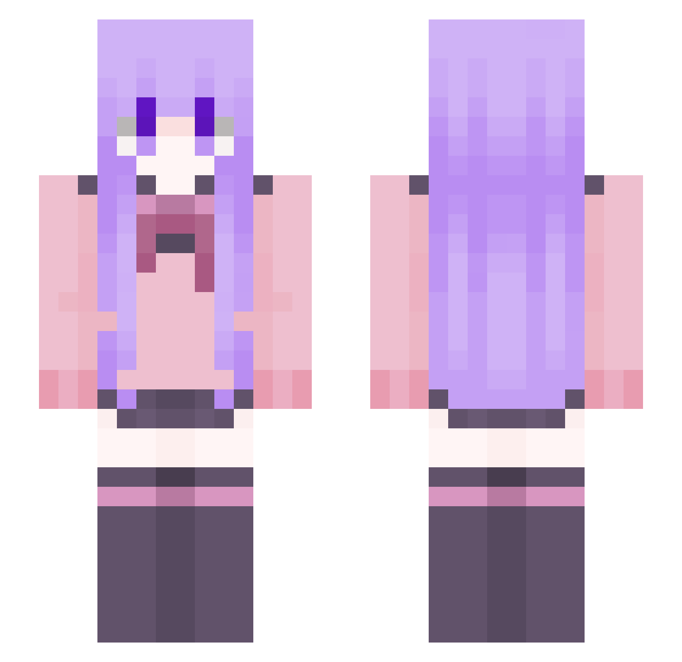 SEPY_chzzk Minecraft skin, front and back view