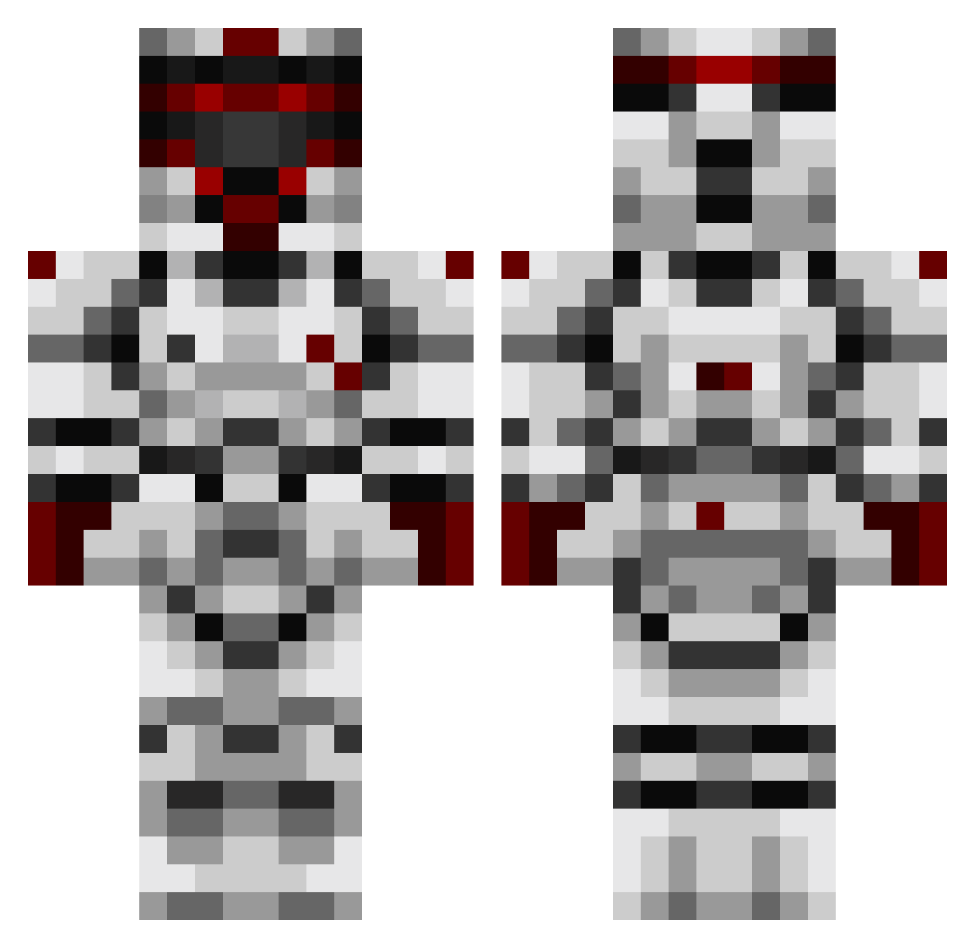 BrotKaufen Minecraft skin, front and back view