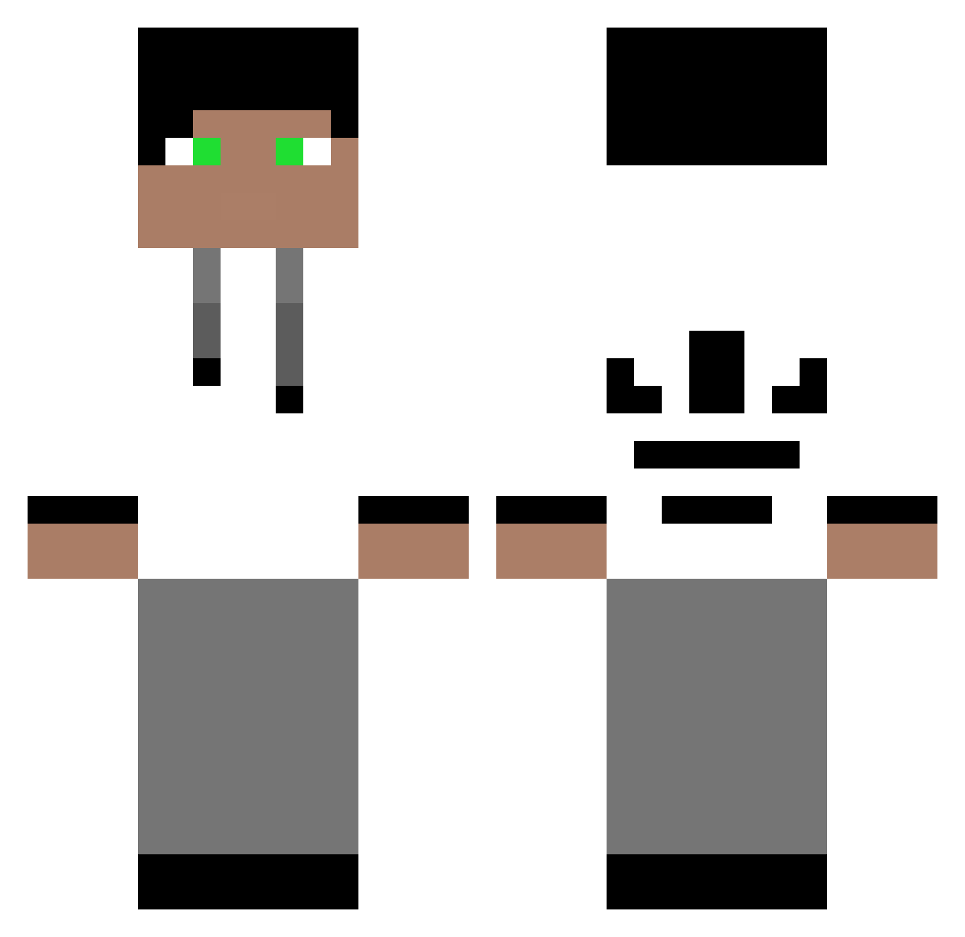 daimont Minecraft skin, front and back view