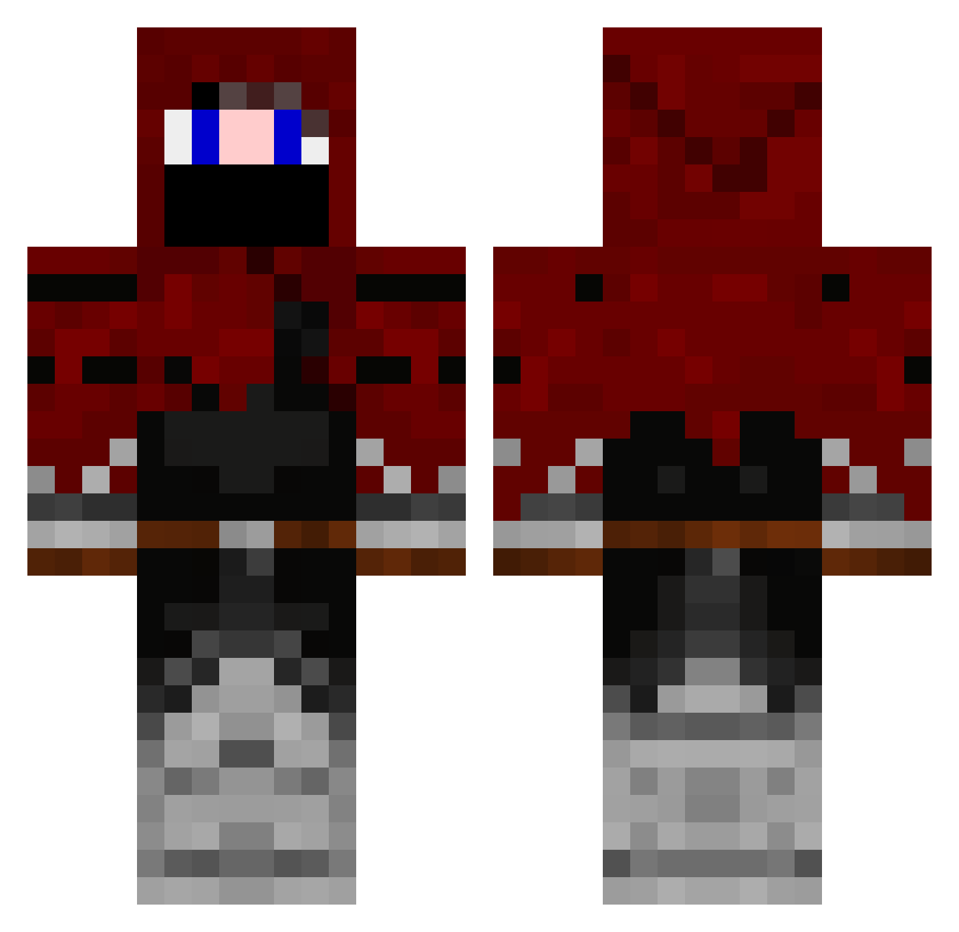 Lamplighter Minecraft skin, front and back view