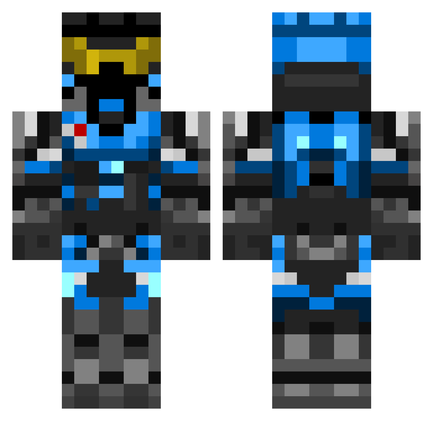 The1stTim Minecraft skin, front and back view