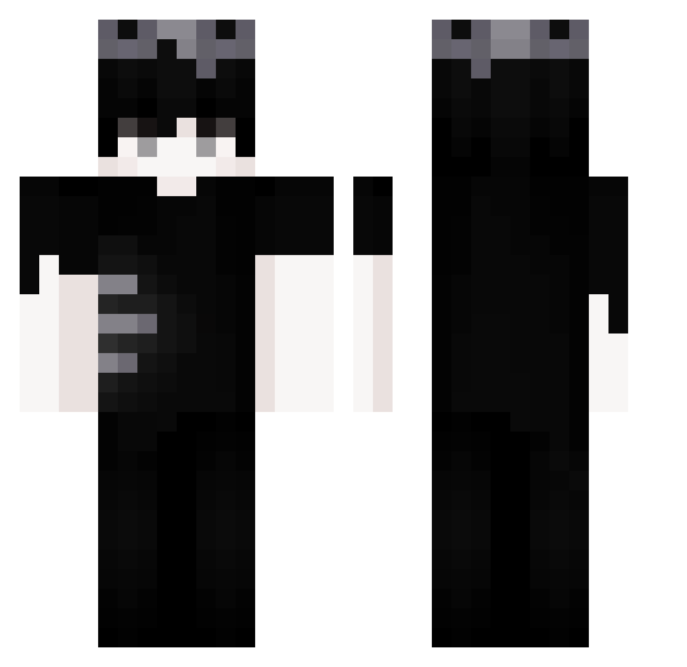 Samukz423 Minecraft skin, front and back view