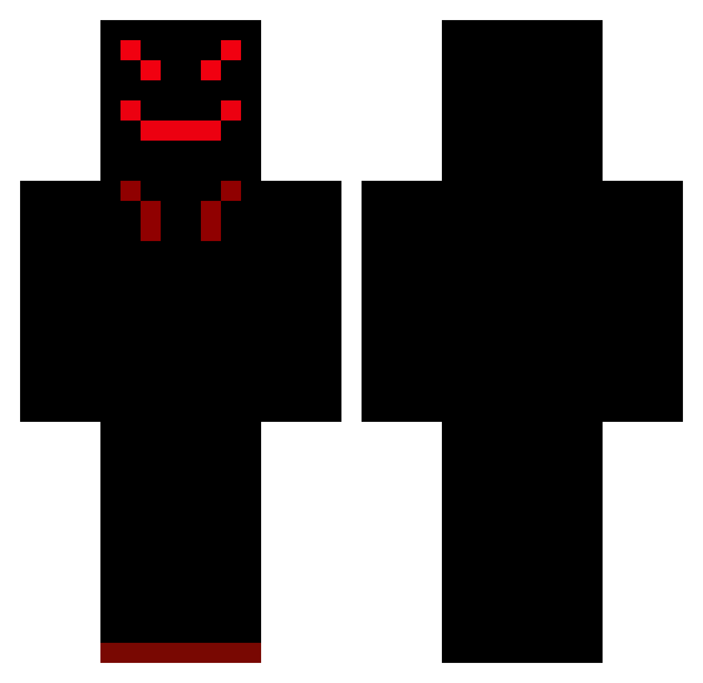 Yami_Amayumi Minecraft skin, front and back view