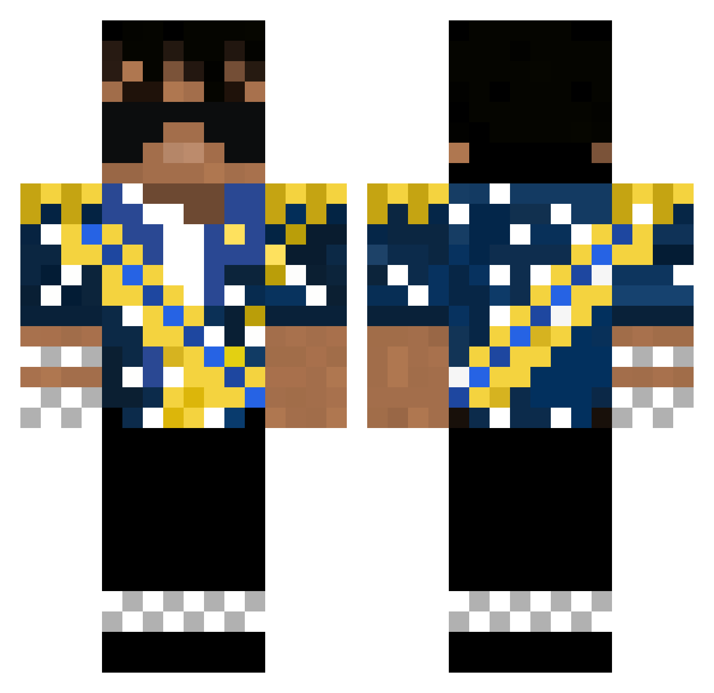 Aleksandr___ Minecraft skin, front and back view