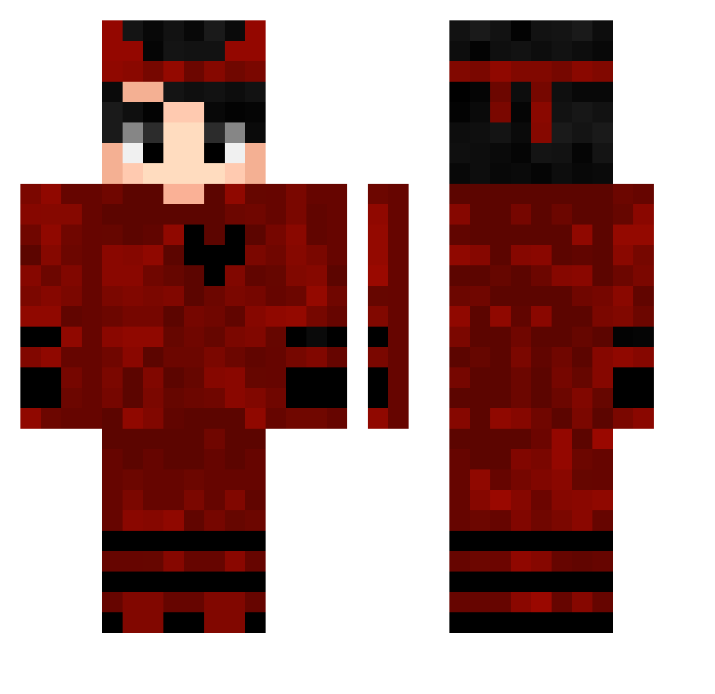 PersiaStorm Minecraft skin, front and back view