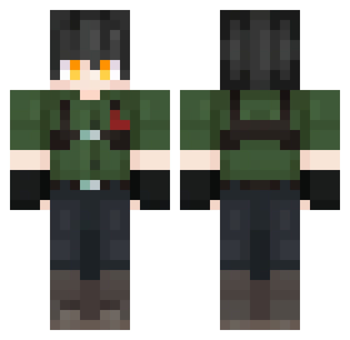 Reed_1567 Minecraft skin, front and back view