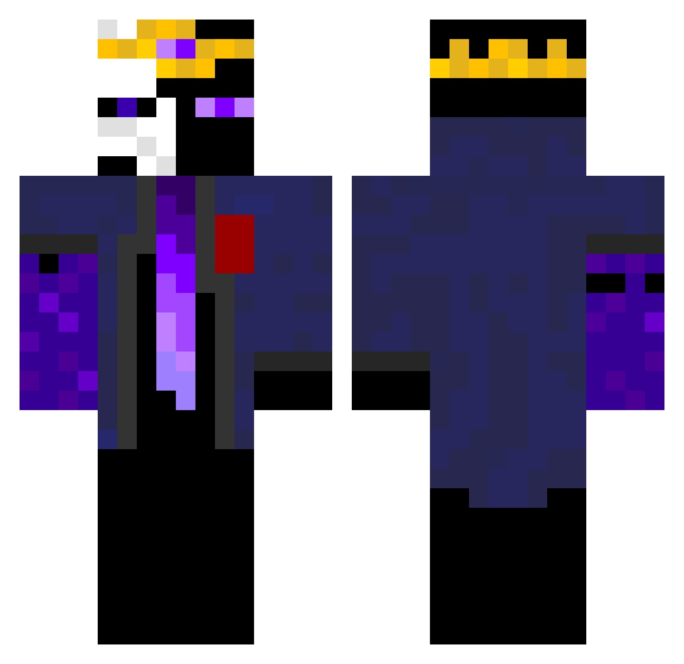 crusader_jimmy Minecraft skin, front and back view