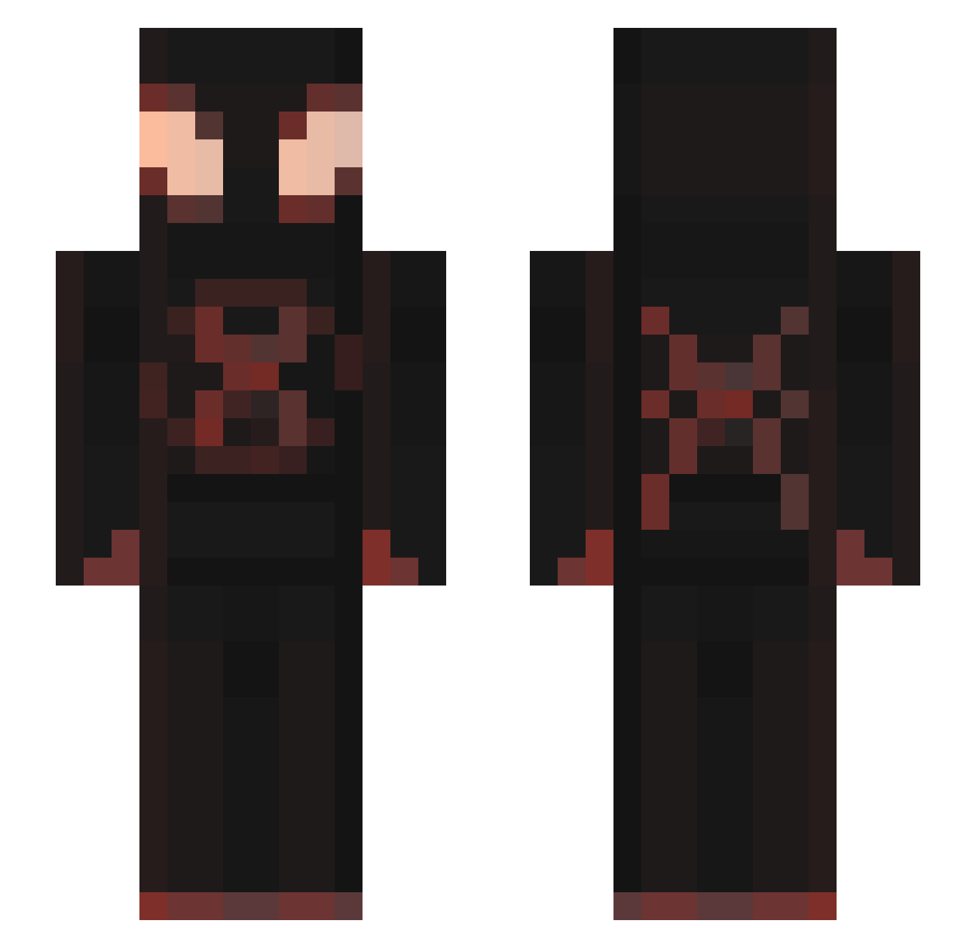 ethln Minecraft skin, front and back view