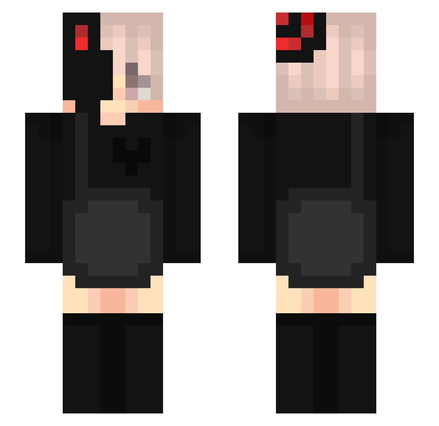 cyberyay Minecraft skin, front and back view