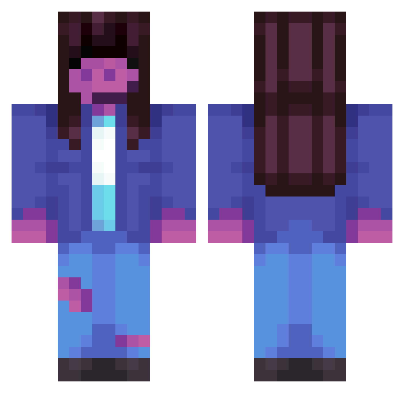 maxpvp1 Minecraft skin, front and back view