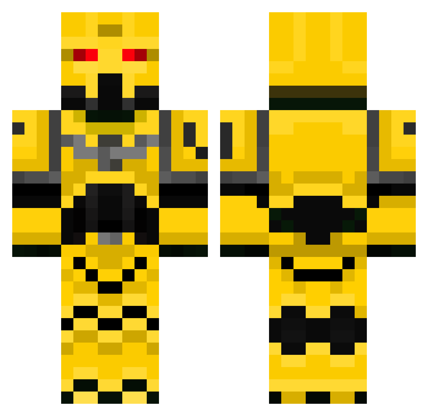 Kierek55 Minecraft skin, front and back view