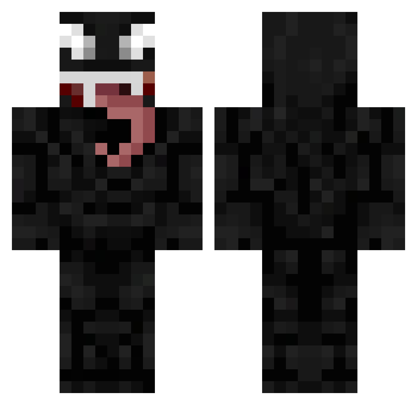 LaPotensia Minecraft skin, front and back view