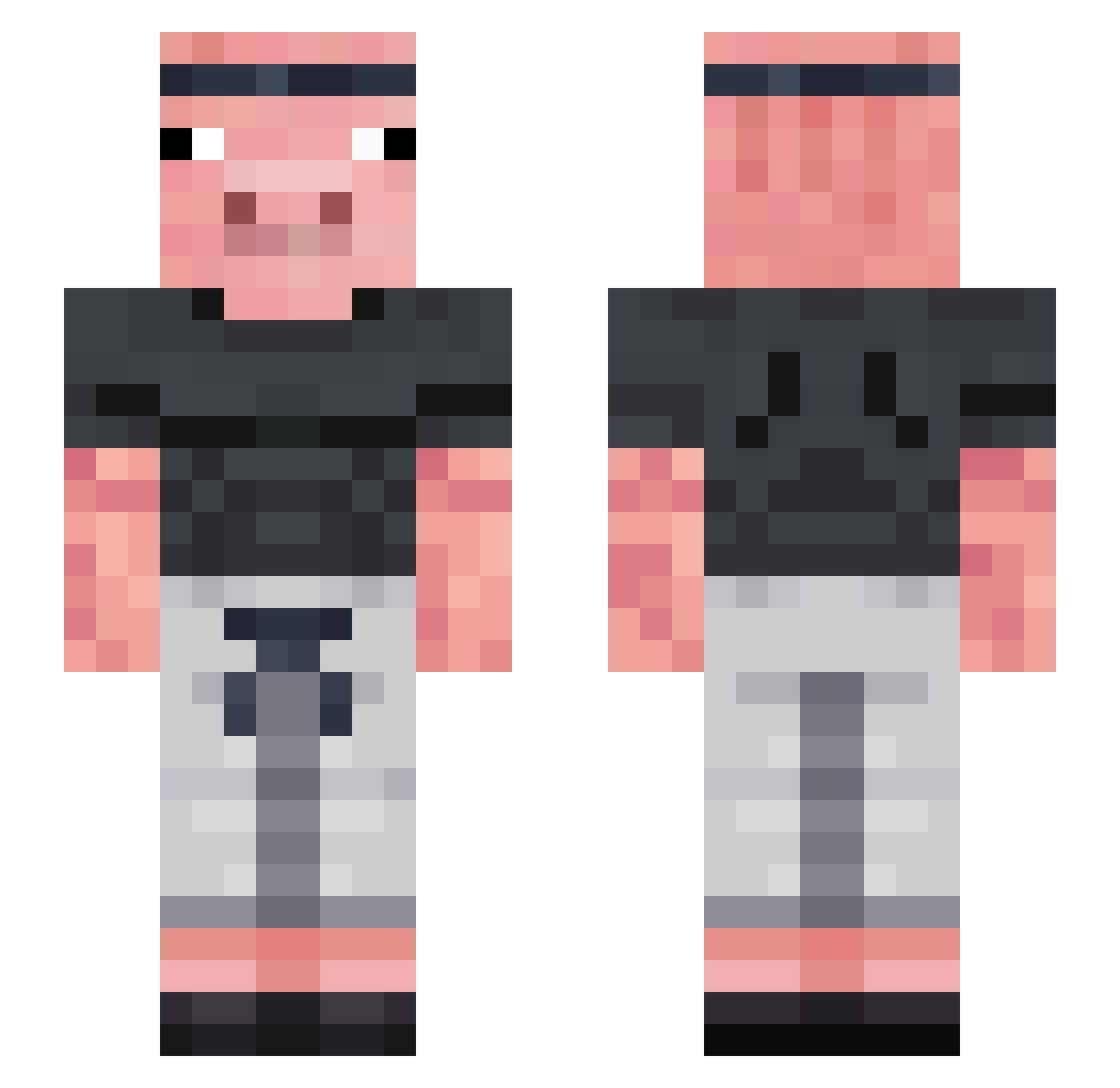 ykc22 Minecraft skin, front and back view