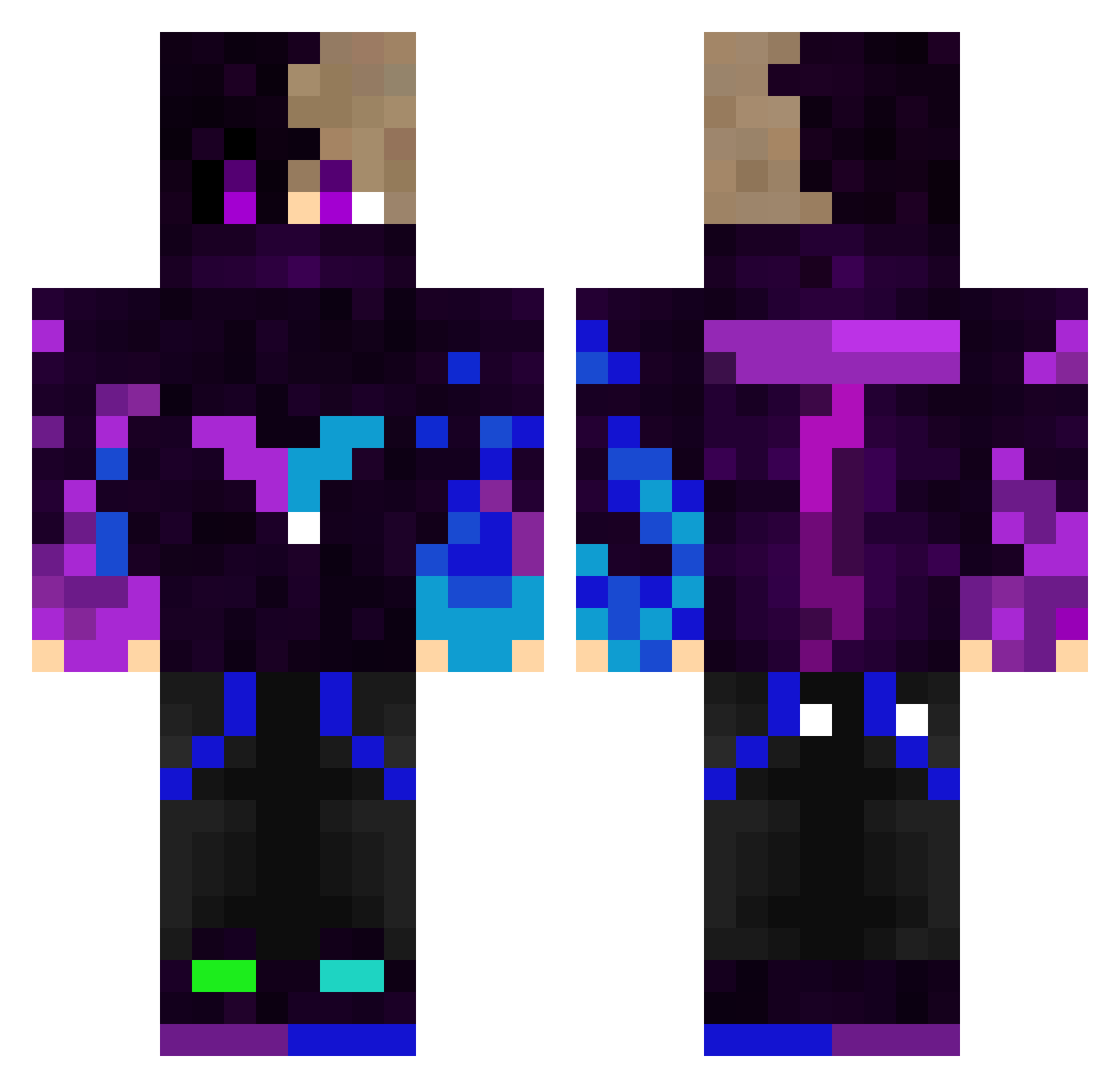 RooieRonnie29 Minecraft skin, front and back view