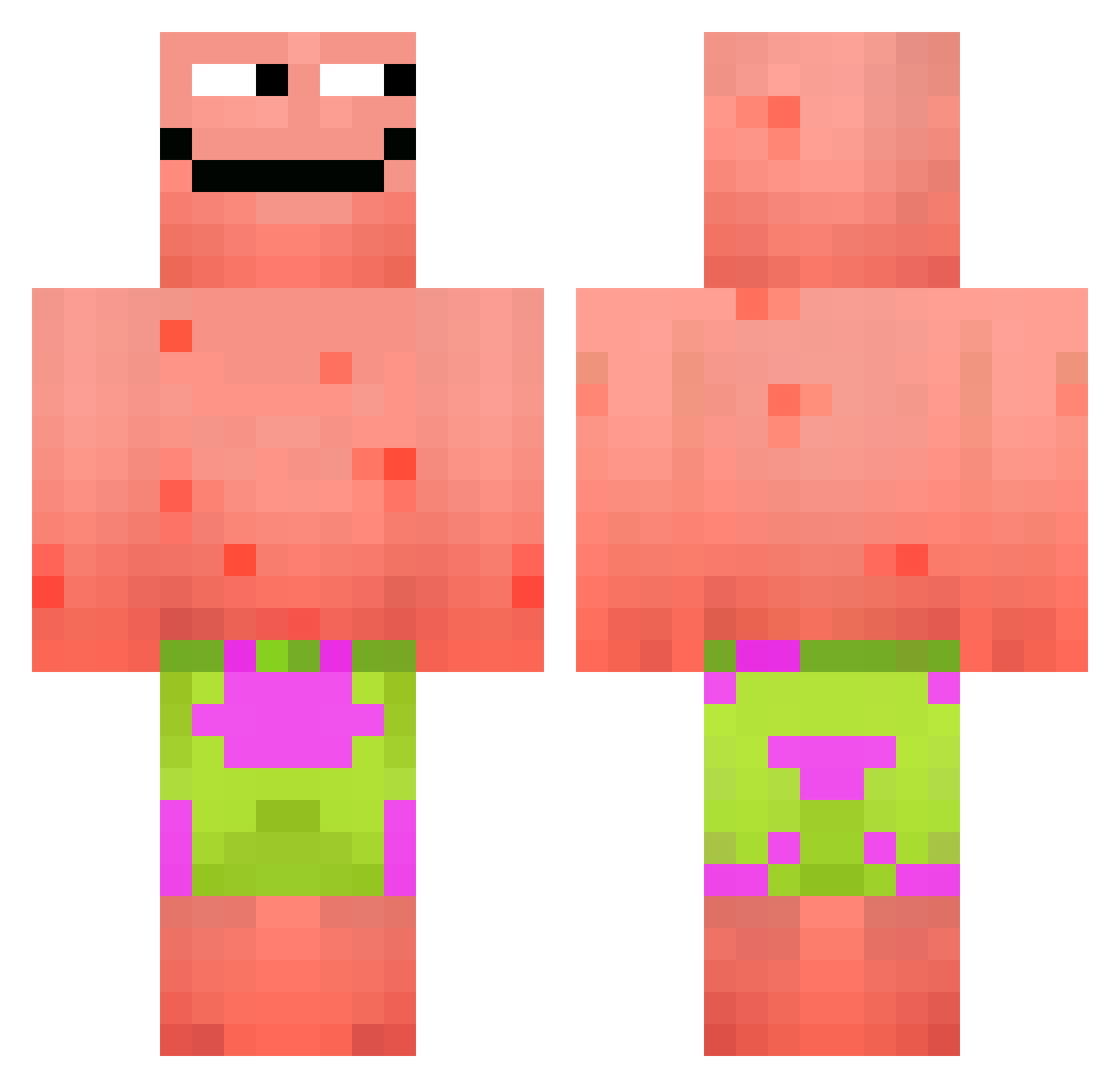 SireDoge11 Minecraft skin, front and back view