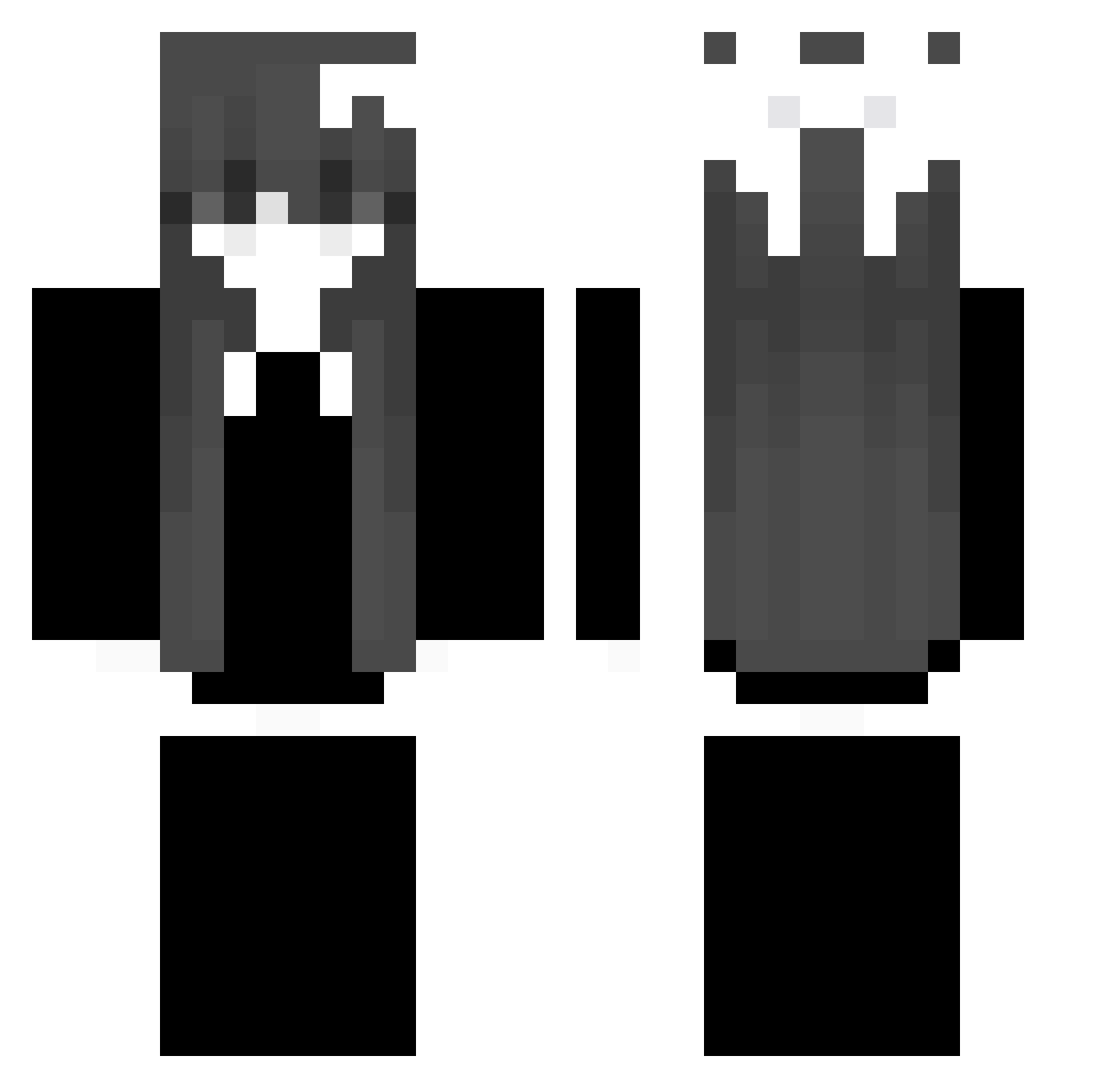 ffoenem Minecraft skin, front and back view
