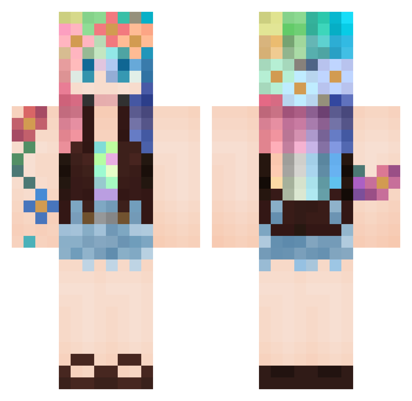 teenboyjesus Minecraft skin, front and back view
