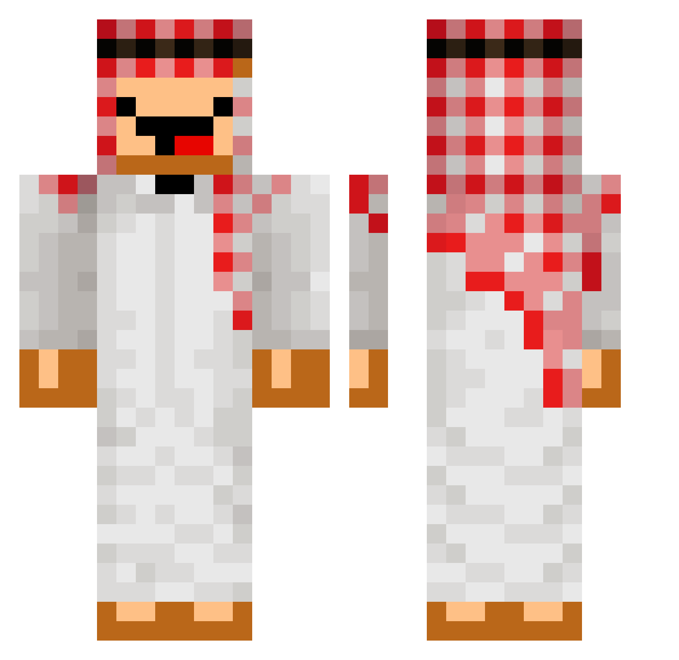 Irish777 Minecraft skin, front and back view