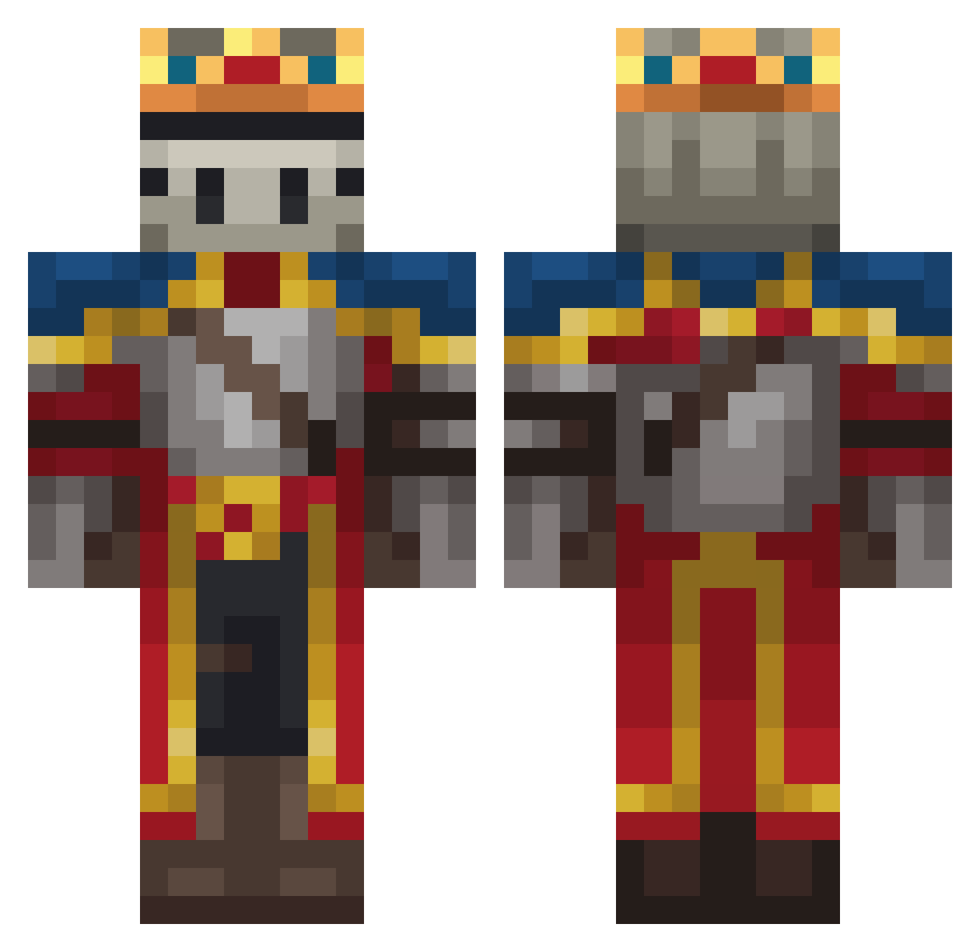 Target__Practice Minecraft skin, front and back view