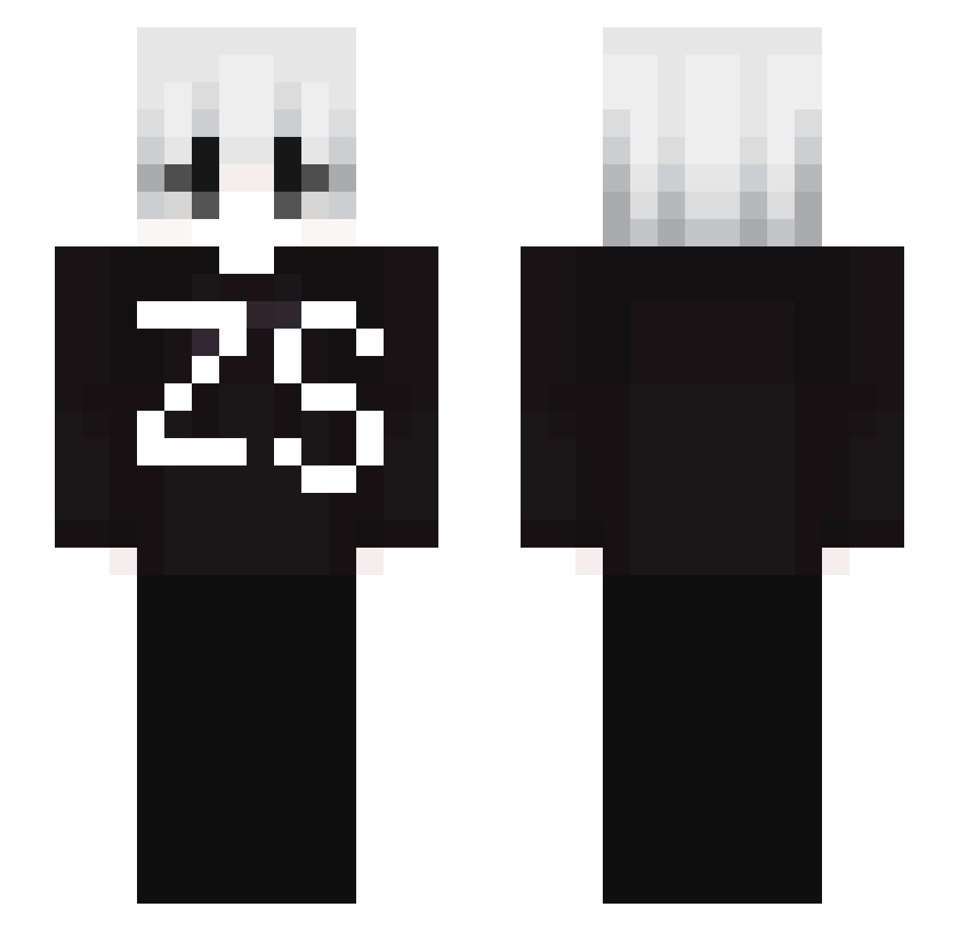 spierdalasz Minecraft skin, front and back view