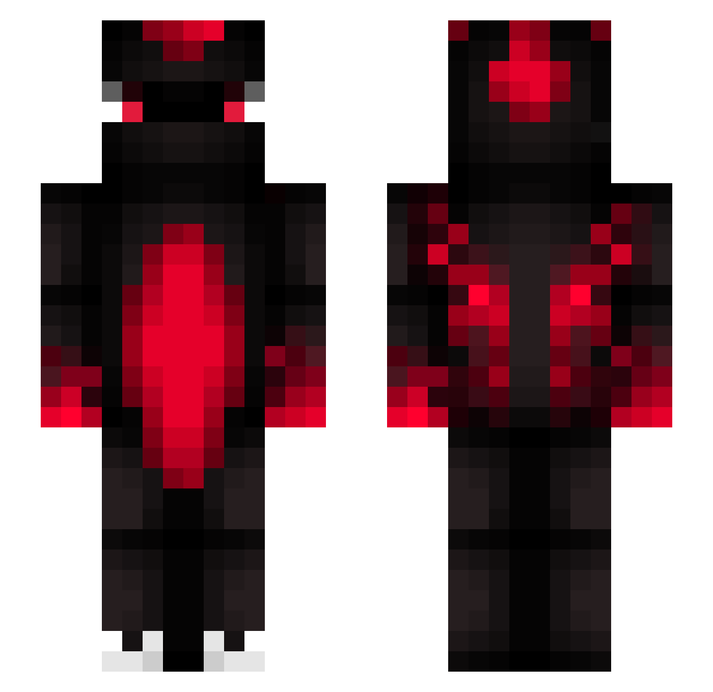 toitchy Minecraft skin, front and back view