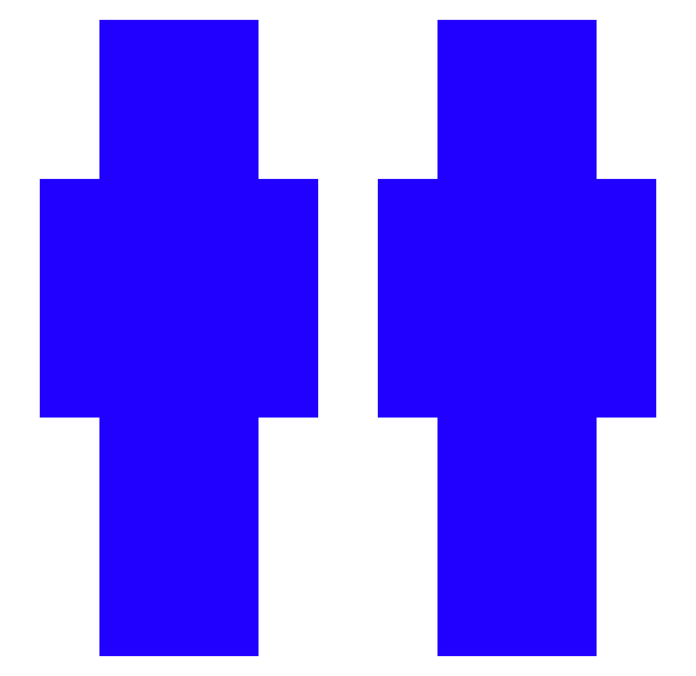 Tetraethyl Minecraft skin, front and back view