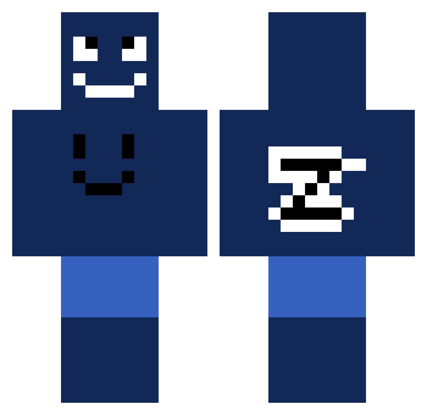 Zack_Ts Minecraft skin, front and back view