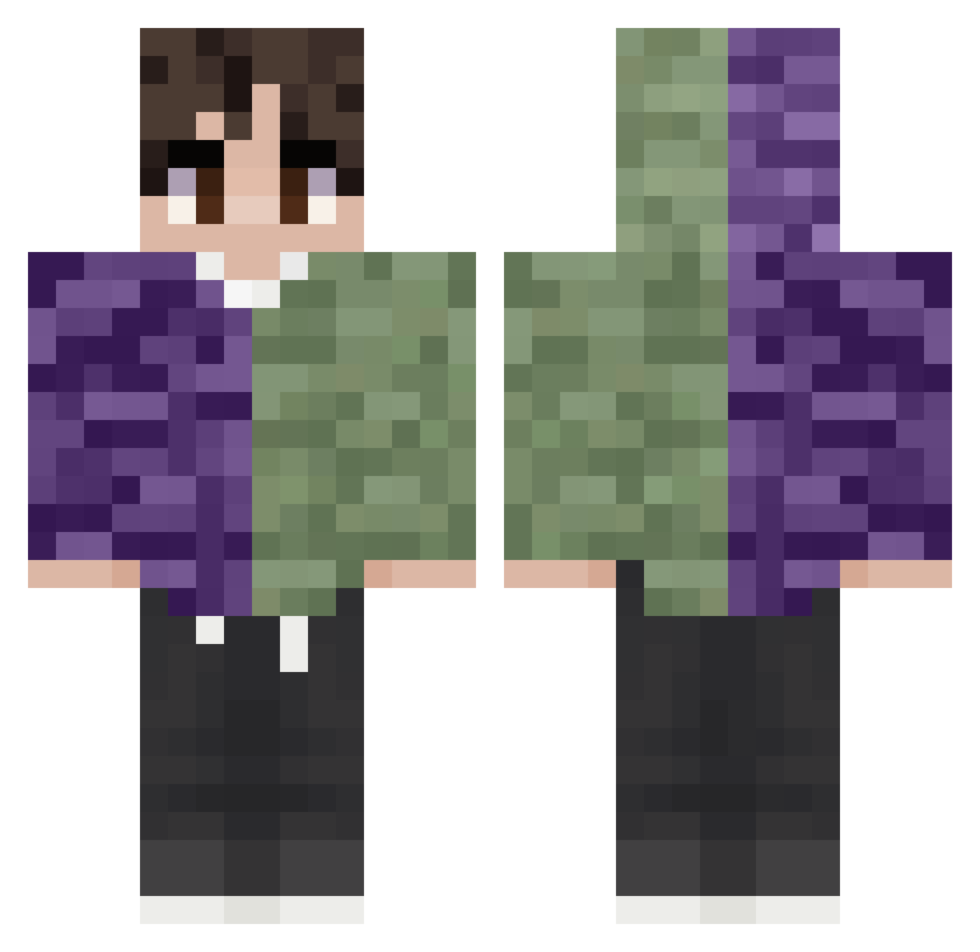 Spencker_ Minecraft skin, front and back view