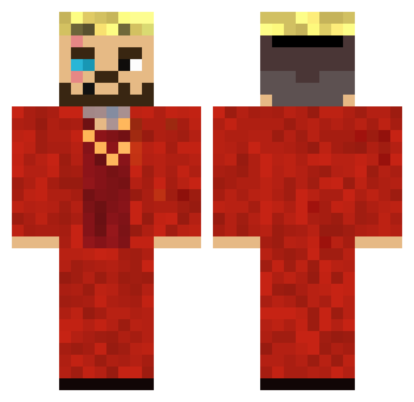 elmantraumado Minecraft skin, front and back view