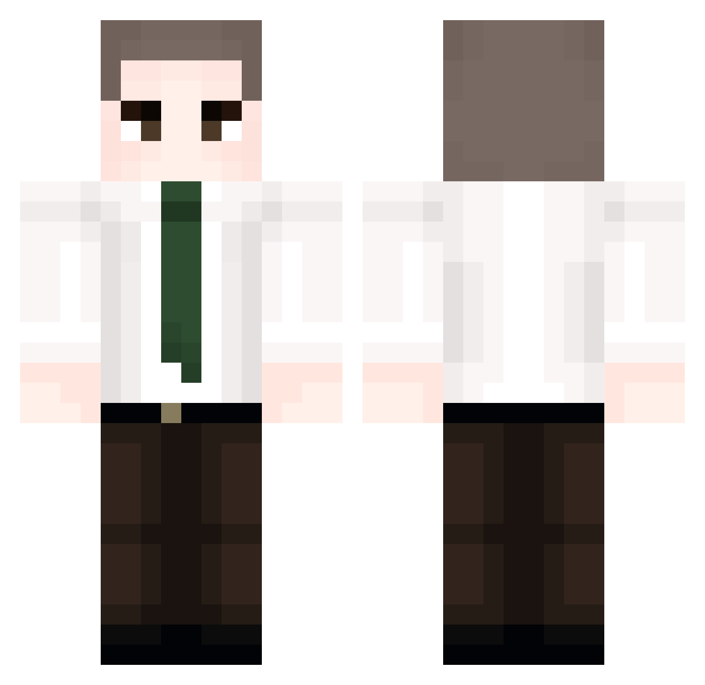 vxrcii Minecraft skin, front and back view