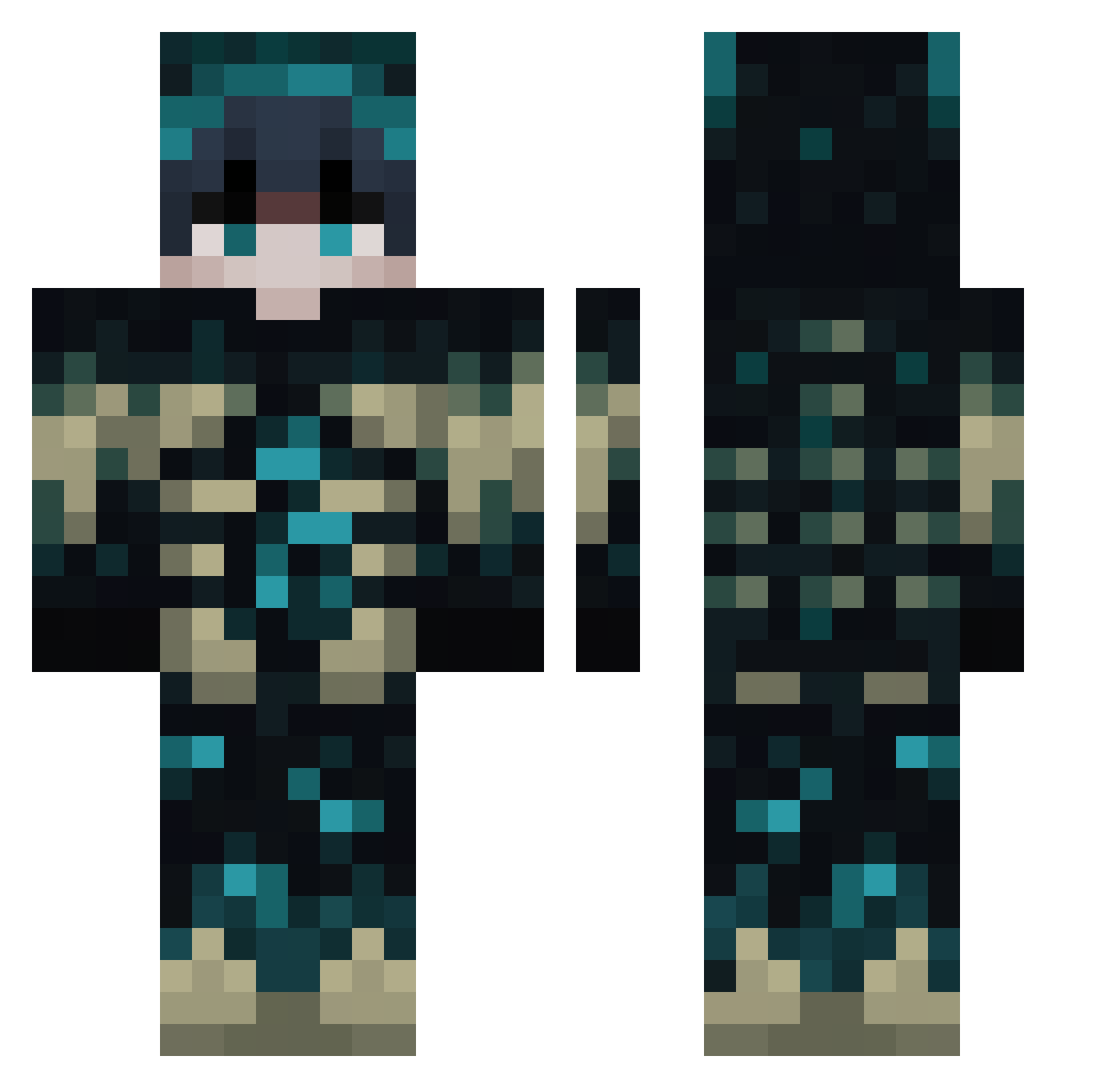 elferDis Minecraft skin, front and back view