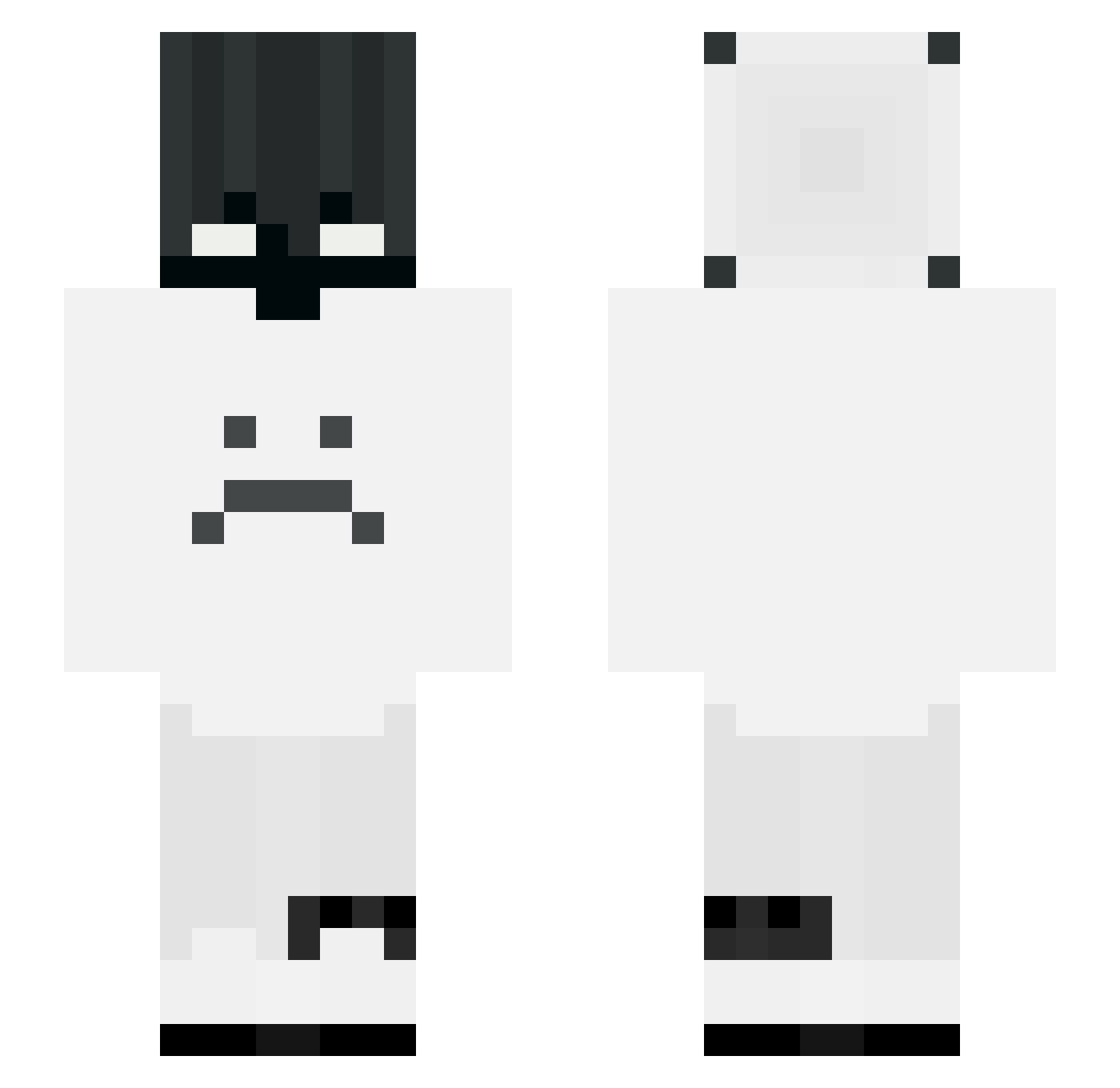 Yyuuzu Minecraft skin, front and back view
