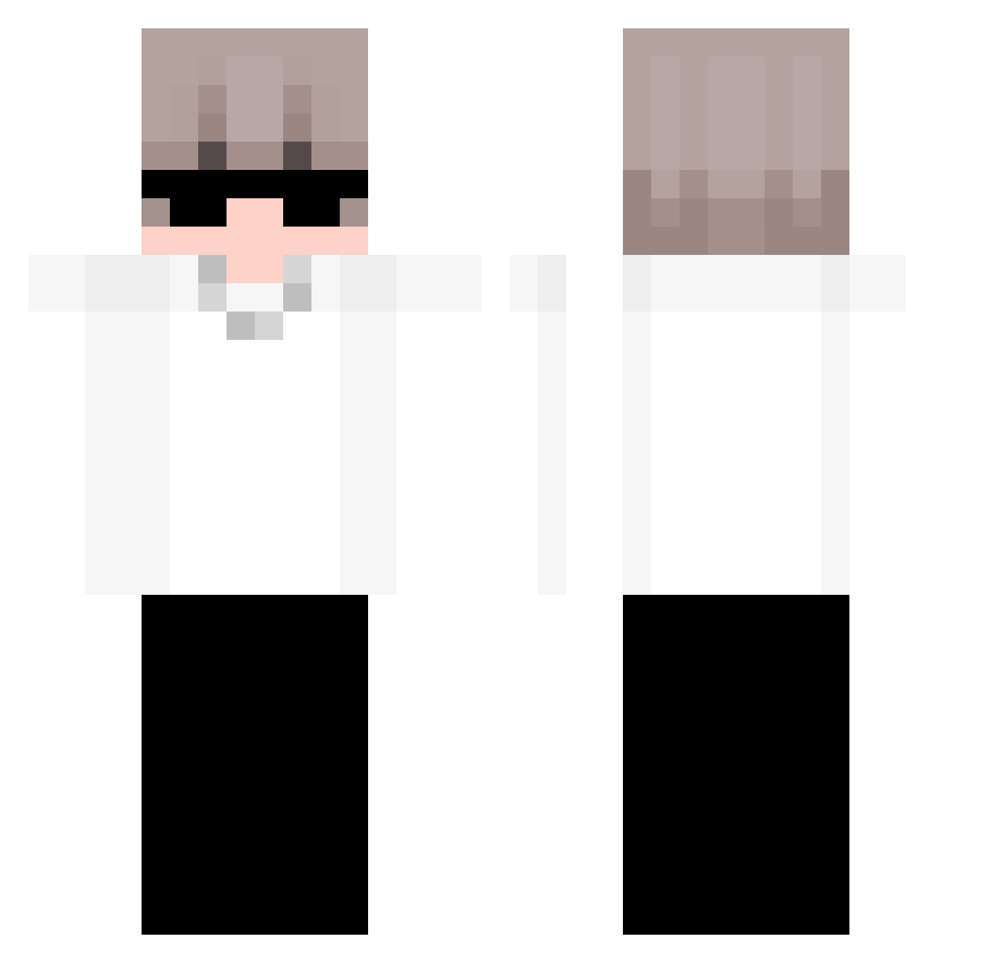 GumaTurboo Minecraft skin, front and back view
