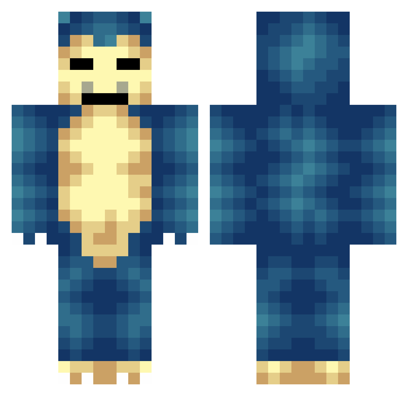 slwpe Minecraft skin, front and back view