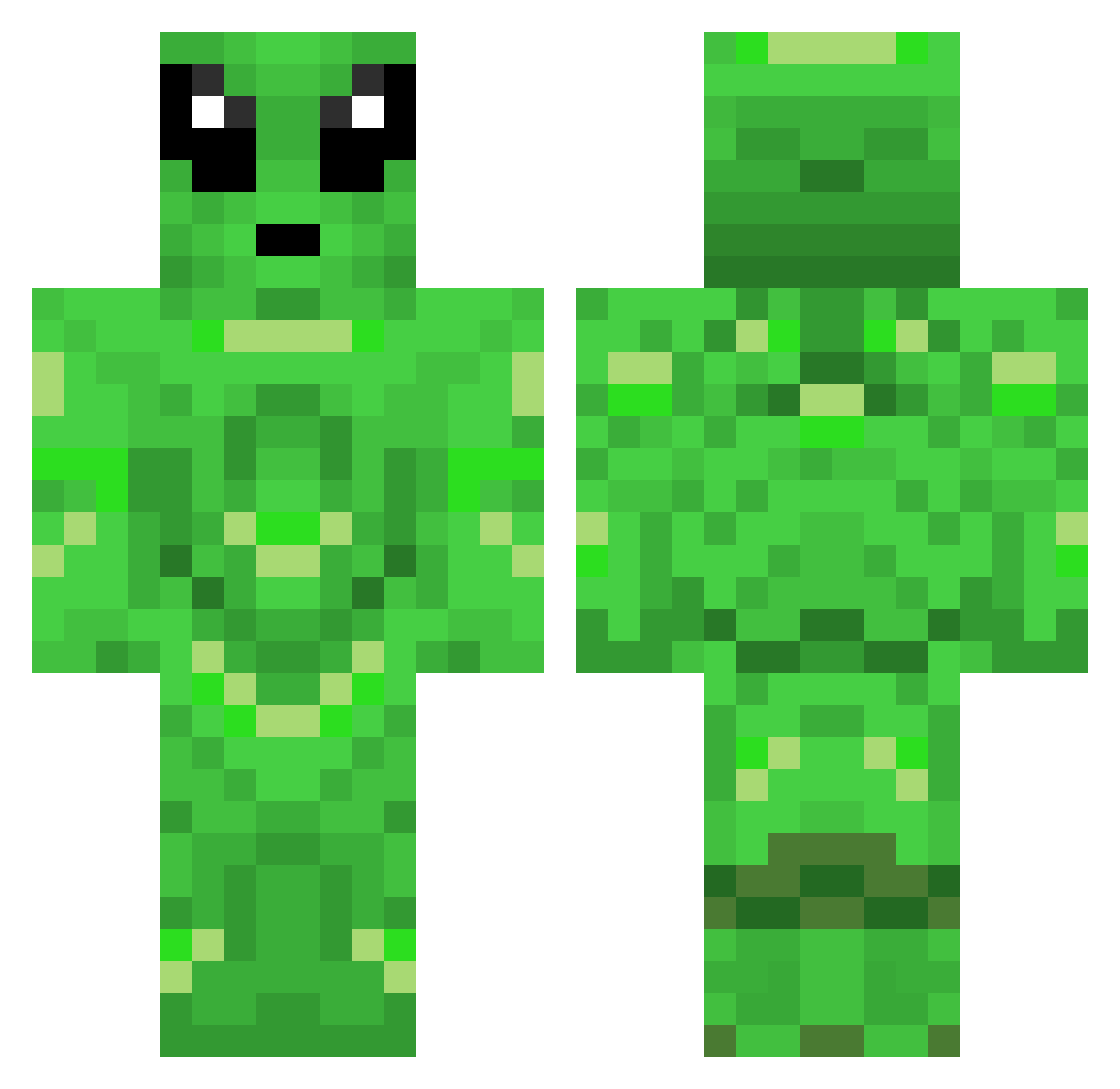 Joycalibaba Minecraft skin, front and back view