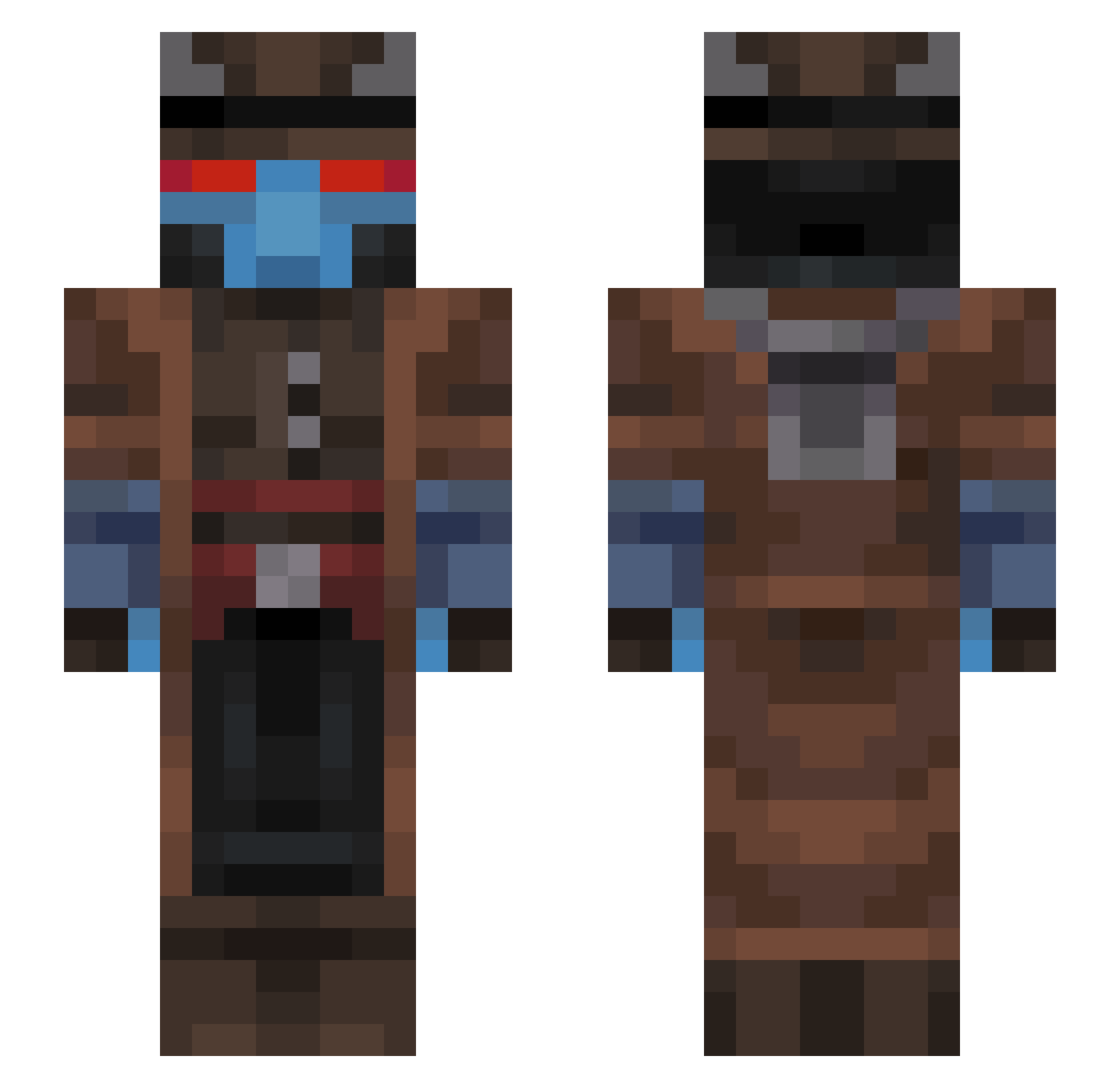sundemann10 Minecraft skin, front and back view