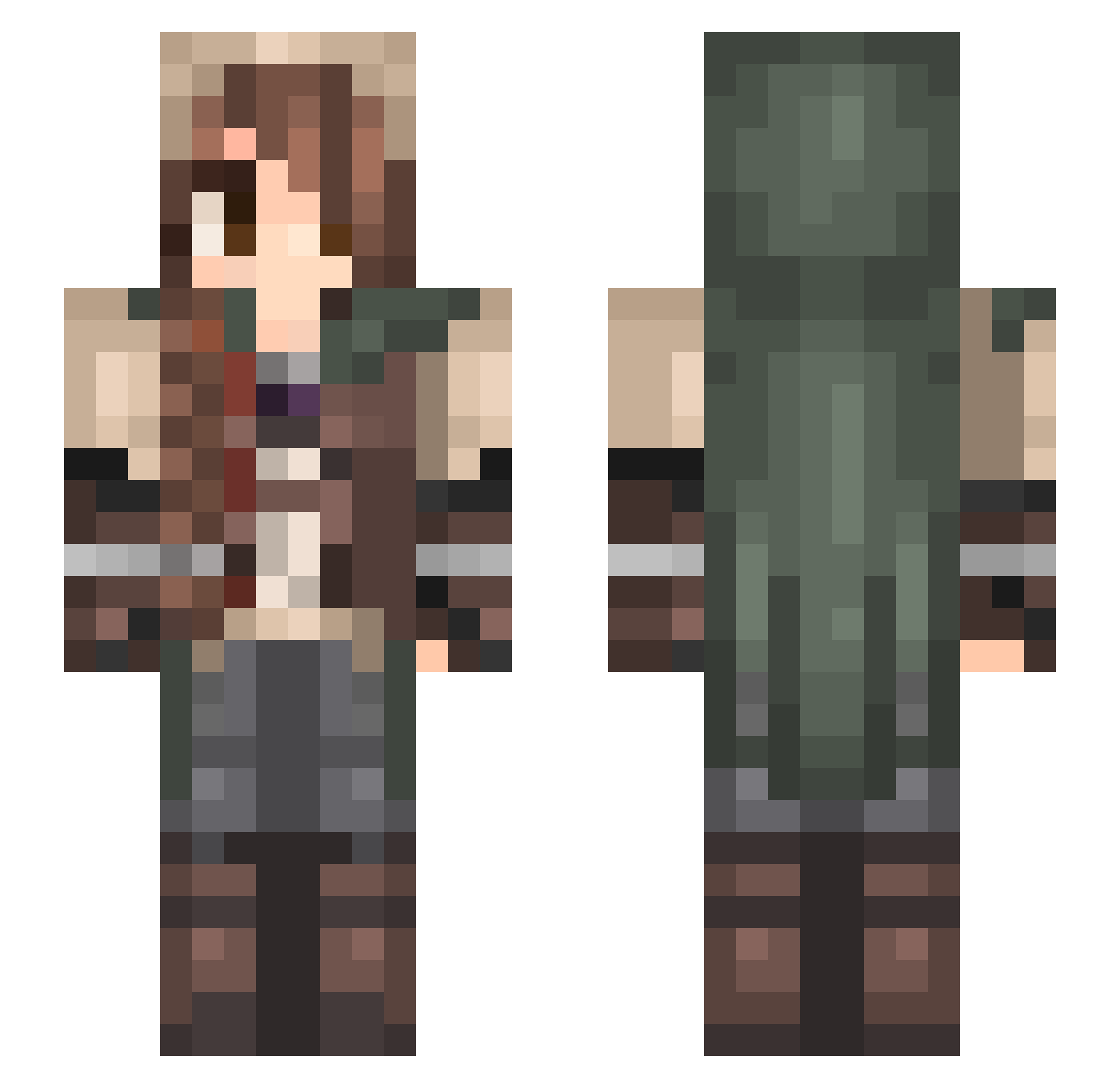 Han_Goo Minecraft skin, front and back view