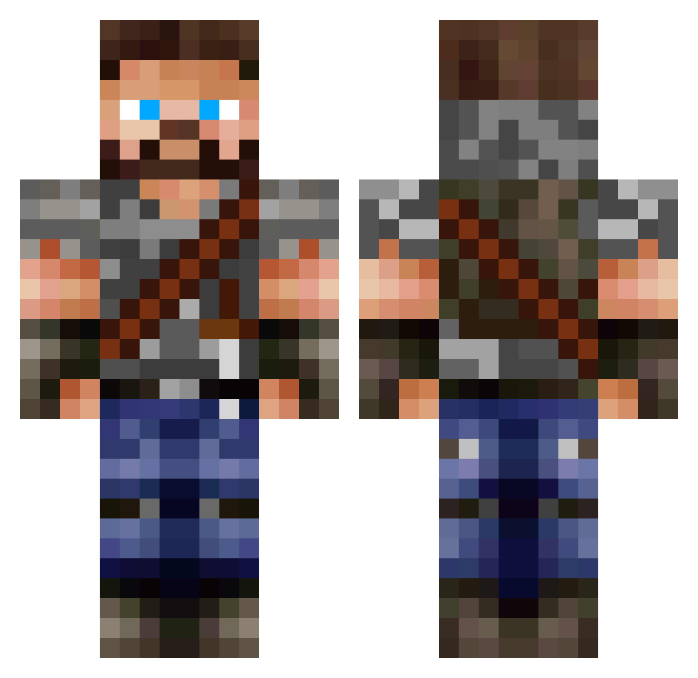 ARedneckGinger Minecraft skin, front and back view