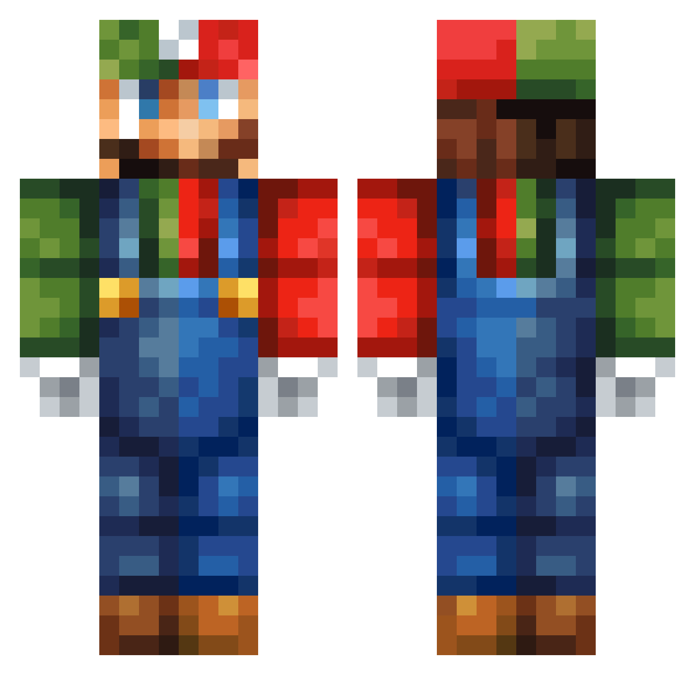 iAmLufa Minecraft skin, front and back view