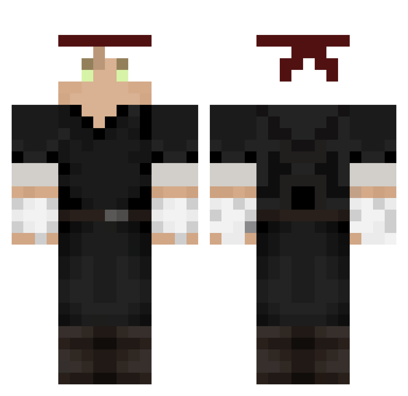 HermesTraveler Minecraft skin, front and back view