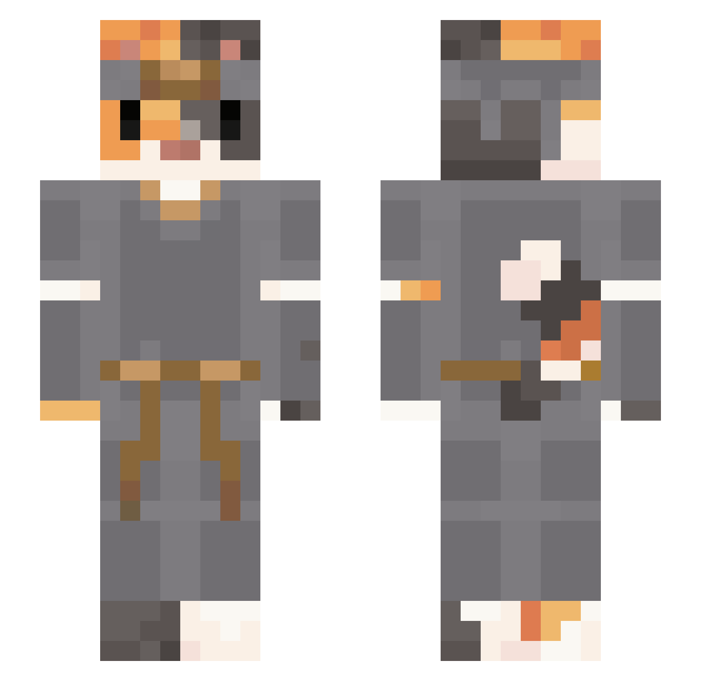 Louiss_15 Minecraft skin, front and back view