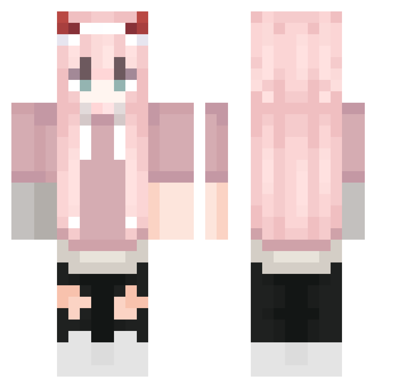 willfulsa Minecraft skin, front and back view