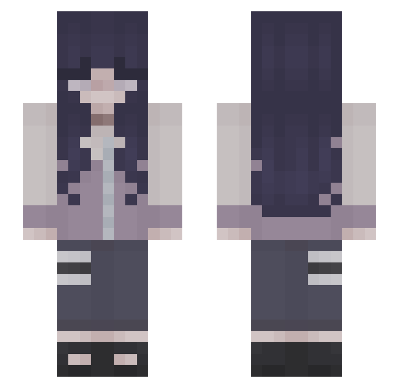 Cleo146 Minecraft skin, front and back view