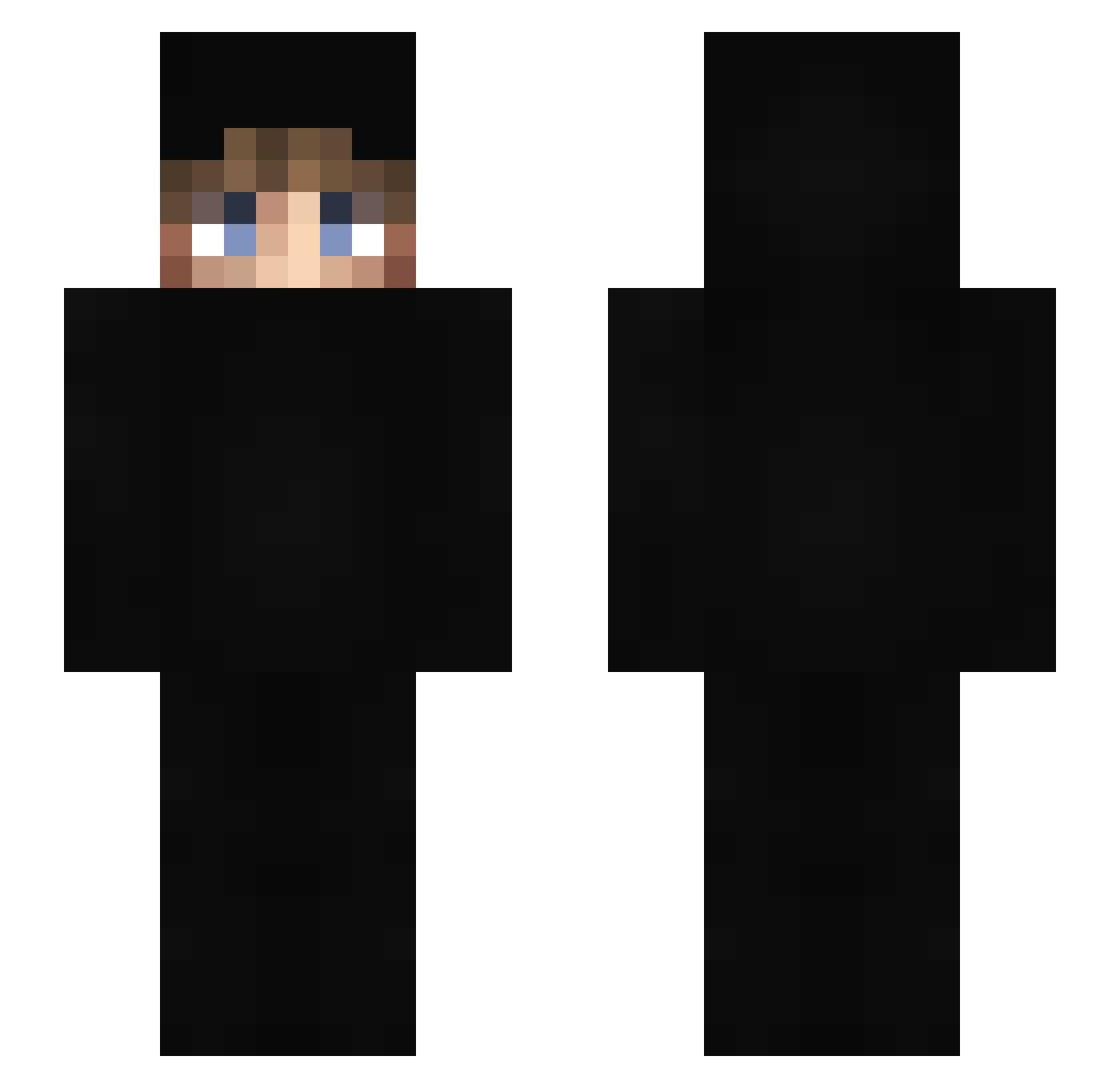Tryxl Minecraft skin, front and back view