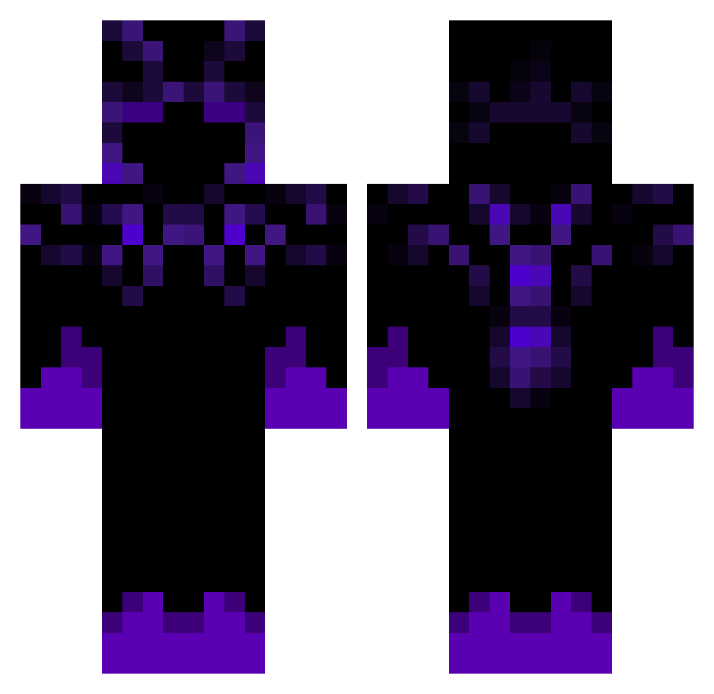 Reminiscential Minecraft skin, front and back view