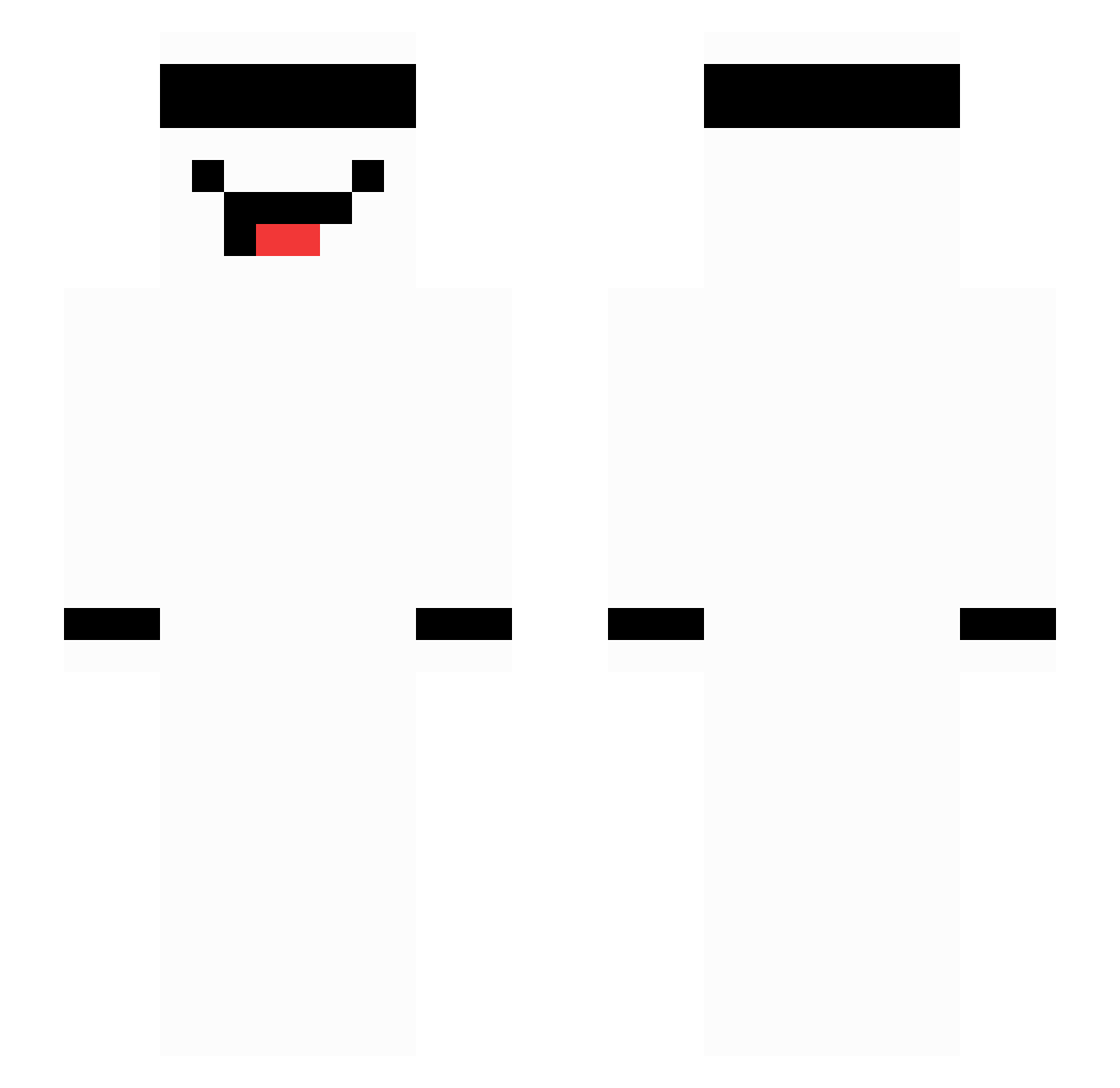 Tilloranger Minecraft skin, front and back view