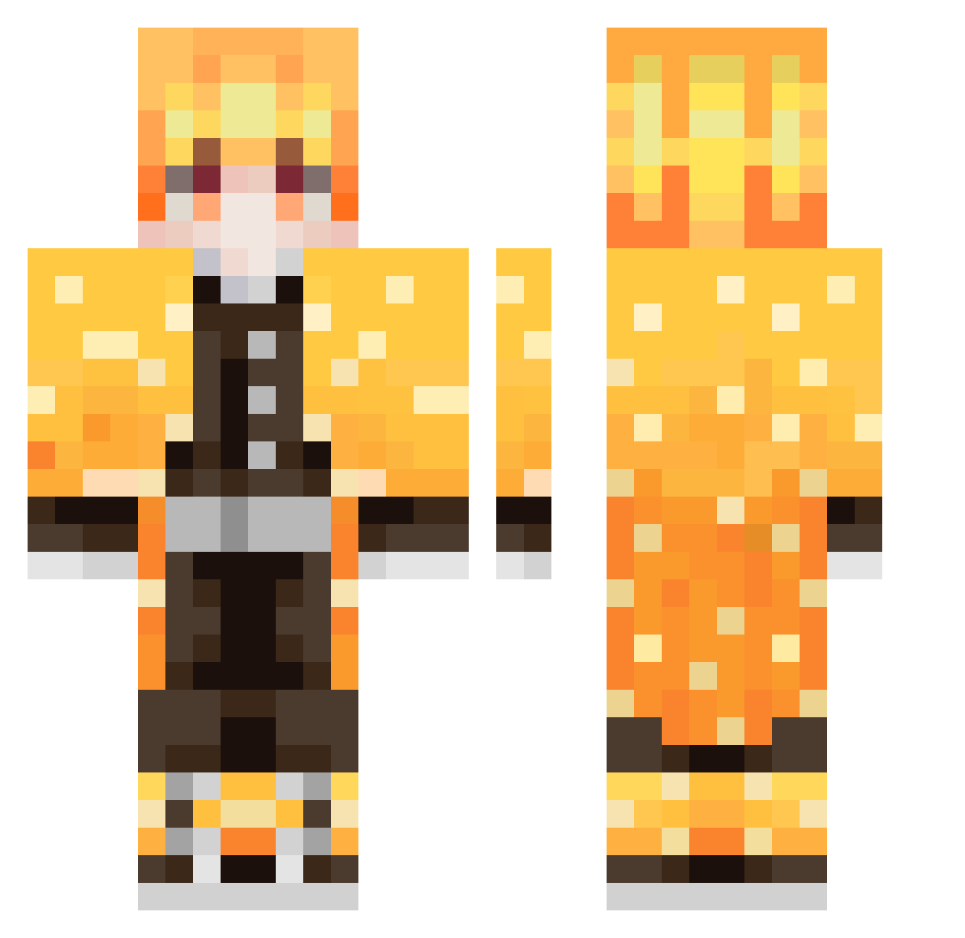 kill_strike Minecraft skin, front and back view