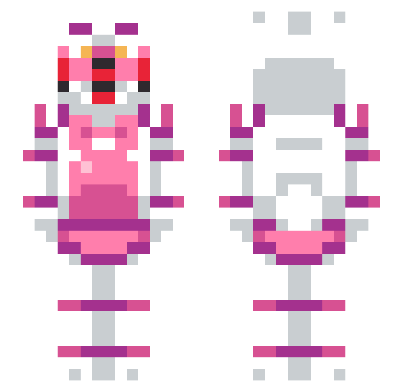 Geklow2_0 Minecraft skin, front and back view